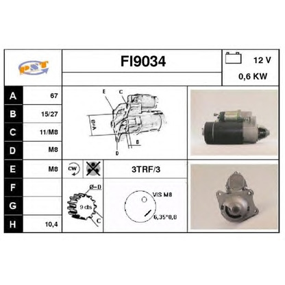 Foto Motorino d'avviamento SNRA FI9034