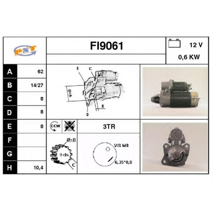 Foto Motor de arranque SNRA FI9061