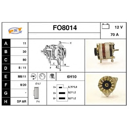 Zdjęcie Alternator SNRA FO8014