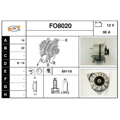 Foto Alternador SNRA FO8020