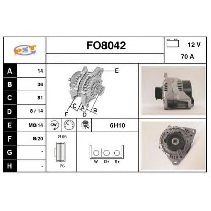 Photo Alternateur SNRA FO8042