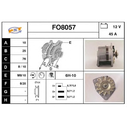 Photo Alternateur SNRA FO8057