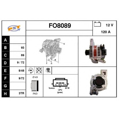 Foto Alternador SNRA FO8089