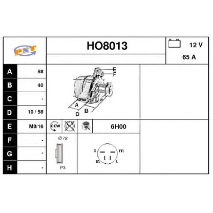 Foto Alternatore SNRA HO8013