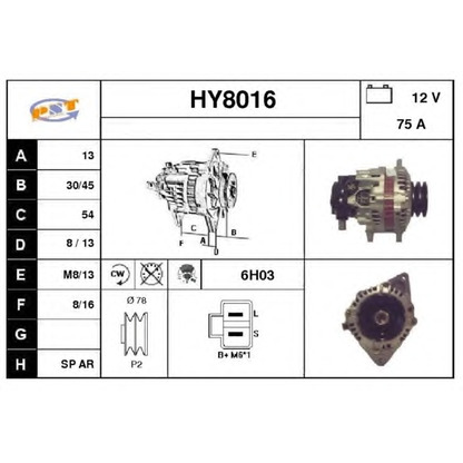 Zdjęcie Alternator SNRA HY8016