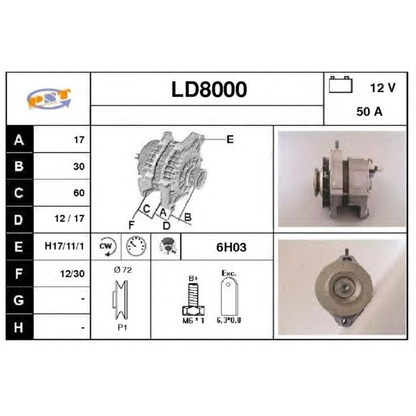 Foto Alternador SNRA LD8000