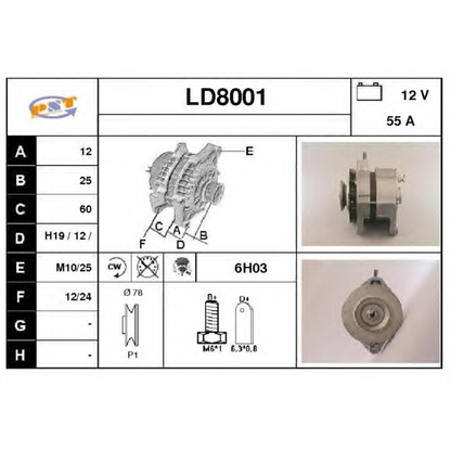 Photo Alternator SNRA LD8001