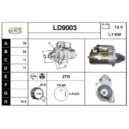 Foto Motorino d'avviamento SNRA LD9003