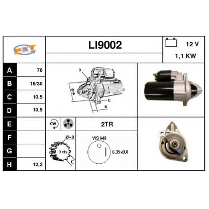 Foto Motor de arranque SNRA LI9002