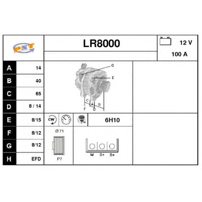 Zdjęcie Alternator SNRA LR8000