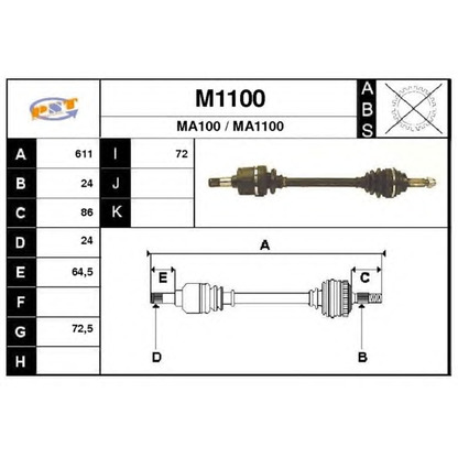 Foto Árbol de transmisión SNRA M1100