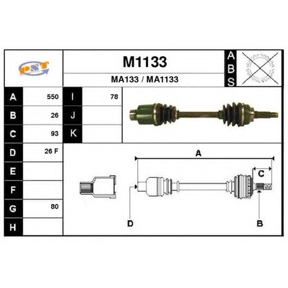 Foto Albero motore/Semiasse SNRA M1133