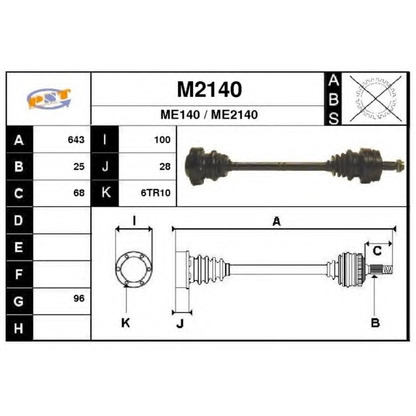 Foto Árbol de transmisión SNRA M2140