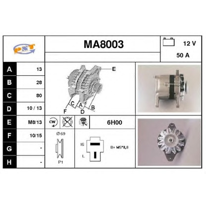 Photo Alternateur SNRA MA8003