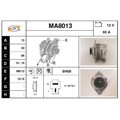 Foto Alternador SNRA MA8013