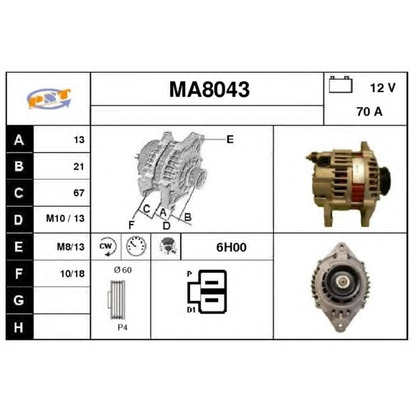 Zdjęcie Alternator SNRA MA8043