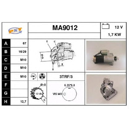 Foto Motorino d'avviamento SNRA MA9012