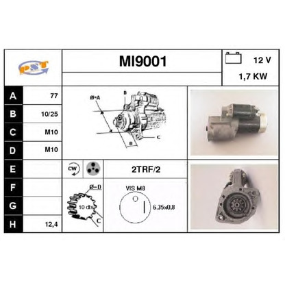 Foto Motor de arranque SNRA MI9001