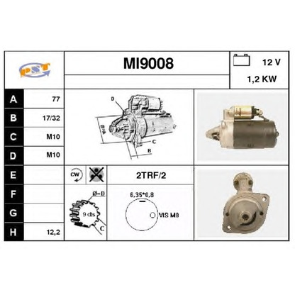 Foto Motor de arranque SNRA MI9008