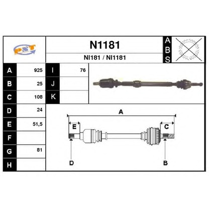 Foto Árbol de transmisión SNRA N1181