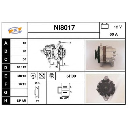 Zdjęcie Alternator SNRA NI8017