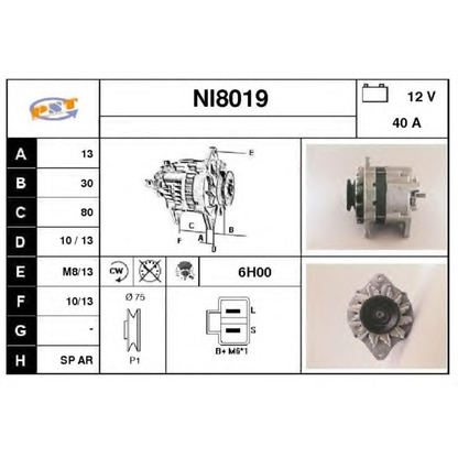 Foto Alternador SNRA NI8019