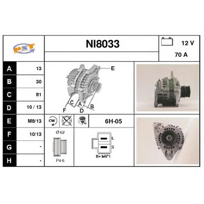 Foto Alternador SNRA NI8033