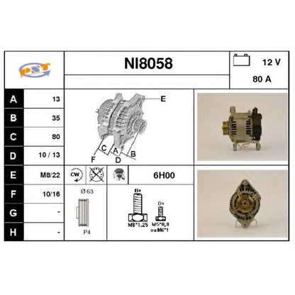 Foto Alternador SNRA NI8058