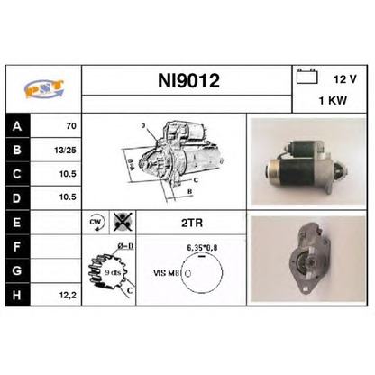 Фото Стартер SNRA NI9012