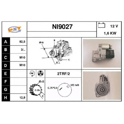 Foto Motor de arranque SNRA NI9027