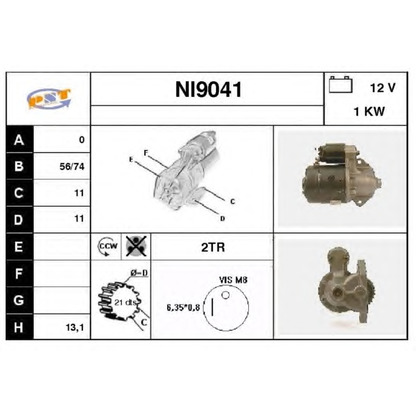 Foto Motor de arranque SNRA NI9041