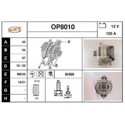 Foto Alternador SNRA OP8010