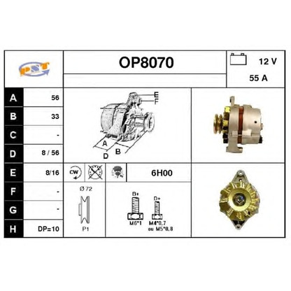 Zdjęcie Alternator SNRA OP8070