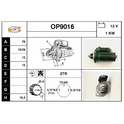 Foto Motorino d'avviamento SNRA OP9016