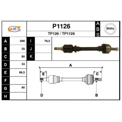 Foto Albero motore/Semiasse SNRA P1126