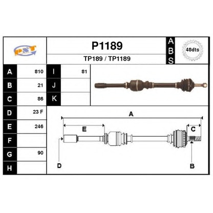 Foto Árbol de transmisión SNRA P1189