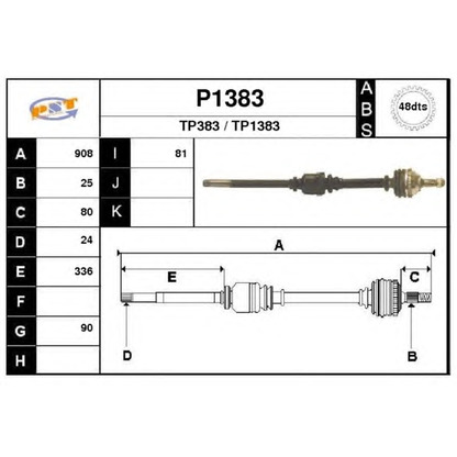 Foto Albero motore/Semiasse SNRA P1383