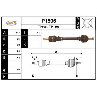 Foto Antriebswelle SNRA P1506