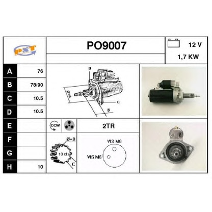 Foto Motorino d'avviamento SNRA PO9007