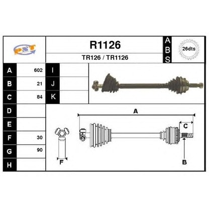 Foto Albero motore/Semiasse SNRA R1126