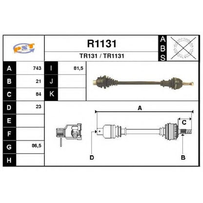 Foto Albero motore/Semiasse SNRA R1131