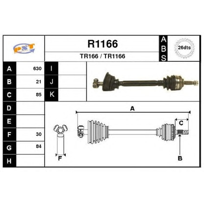 Photo Arbre de transmission SNRA R1166