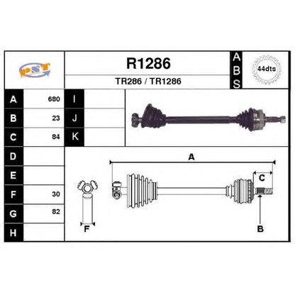 Foto Albero motore/Semiasse SNRA R1286