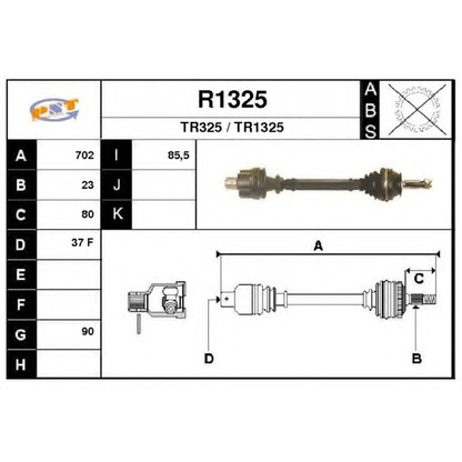 Photo Drive Shaft SNRA R1325