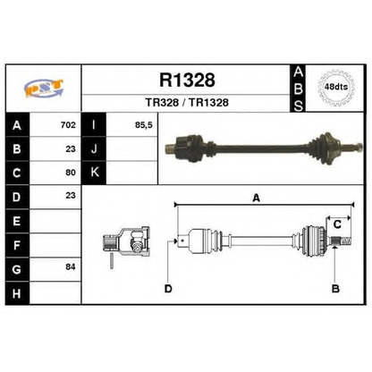 Photo Drive Shaft SNRA R1328