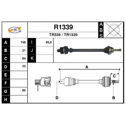 Photo Drive Shaft SNRA R1339