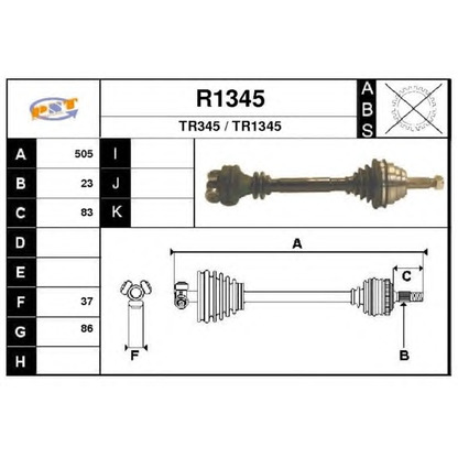 Foto Árbol de transmisión SNRA R1345