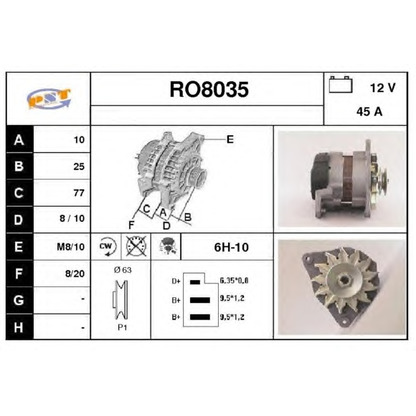 Photo Alternator SNRA RO8035