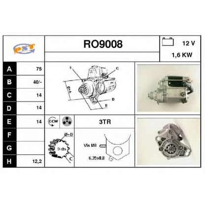 Фото Стартер SNRA RO9008