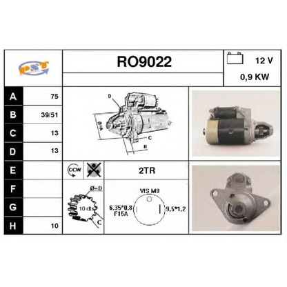 Foto Motor de arranque SNRA RO9022